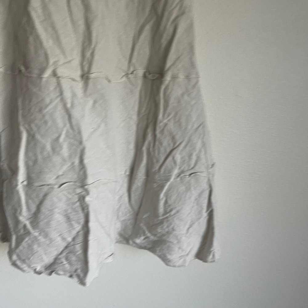 Vintage Christopher and‎ Banks Tiered Beige Linen Midi Skirt Size 8 - Picture 5 of 12